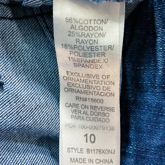 Democracy Womens Jeans size 10 Dark Wash Ankle x28"inseam Cotton Denim Stretch - Picture 6 of 10